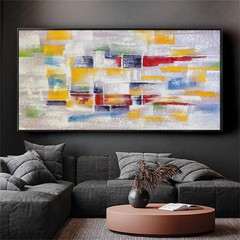 Canvas Painting Modern Color Mosaic Abstract Canvas Wall Art Home Decor Picture