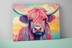 Highland Cow Wall Art – Farmhouse Wall Decor – Highland Cattle – Wall Art V12