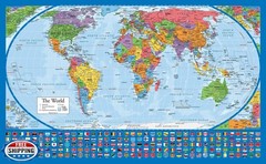 Equal Earth World Map Poster – map design shows continents at true relative s