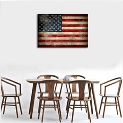 Canvas Wall Art Print Painting Picture Home Office Decor Vintage American Flag