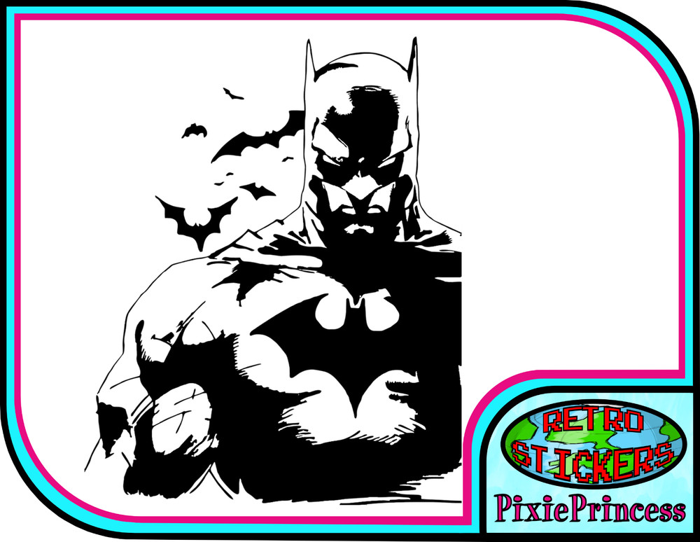 Batman M Vinyl Sticker Wall Poster Art Bedroom DC Comics Car Bike Window Movie