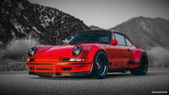 1995 Porsche 911 Red POSTER Vintage Classic Car Wall Art 36×24