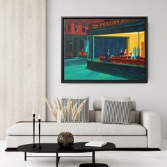 Nighthawks – Edward Hopper Painting, Late Night City Diner Canvas Print, Classic