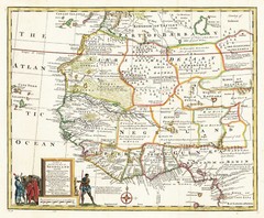 Negroland Map 1747 Slave Trade West African American History Wall Art Poster