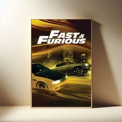 The Fast and the Furious Series Film Poster, Modern Movies Art Print – Unframed