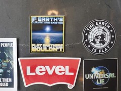 Flat Earth Stickers MOON HOAX VARIETY PACK of 7 *WORLDWIDE SHIPPING*