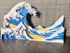 The Great Wave Off kanagawa 3D Printed Art Figure Desk Statue Home Decor