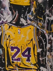 NotoriArt Urban Print Kobe Bryant #24 La Lakers Graffiti Street Art Canvas