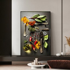 Kitchen Wall Art Herbs Spices Cooking Canvas Painting Posters &Prints Home Decor