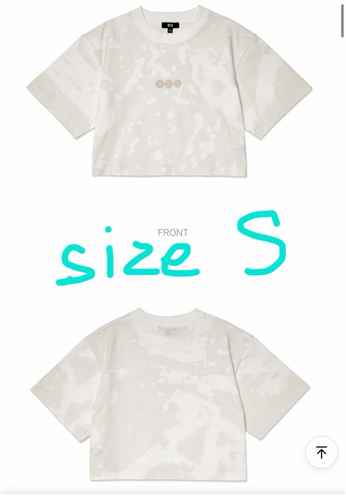 BTS ARIRANG Crop T-Shirt S Size White World Tour Merch NEW