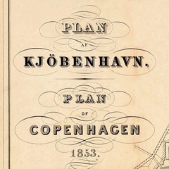 Old Map of Copenhagen Denmark 1853 Vintage Map | Wall Map Print Framed