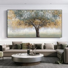 Abstract Tree Painting Print on Canvas Wall Art Poster Decor Landscape Picture