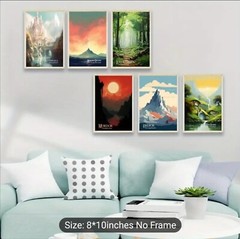 Assorted Vintage Lord of the Rings (Unofficial) Locations 8 x 10 inch Posters