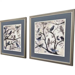 2 Piece Framed Canvas Transfer Nature Art Print 17 In. X 17 In.