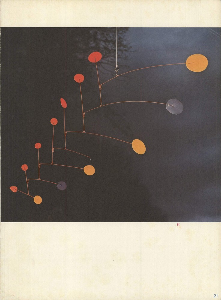 ALEXANDER CALDER Mobile III 15″ x 11″ Offset Lithograph 1973 Surrealism Blue, Re