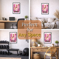 Gymnastics Wall Art for Girls Framed Poster Print 11×17 Gift for Kids Room