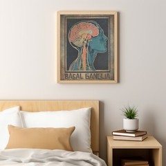 BASAL GANGLIA Brain Anatomy Poster, Biology Neuroscience Intuition Science Decor