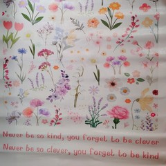 Never Be So Kind Canvas Print Poster – 16×24″ Unframed, Pink Aesthetic Floral