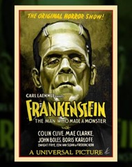 Sci Fi Horror Frankenstein Karloff Movie Poster Print 17 X 12 Reproduction