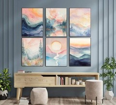 6Pcs Mental Health Wall Art Watercolor Abstract Psychology Therapy Motivational