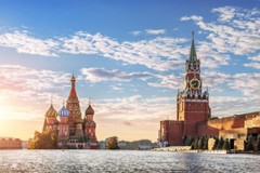 Red Square Saint Basil Cathedral Spasskaya Tower Photo Art Print Poster 18×12