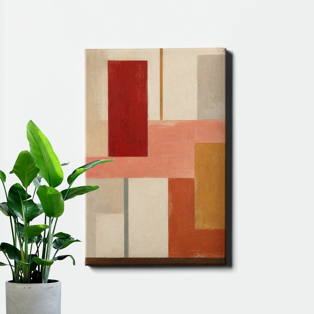 Abstract Geometric Wall Art Color Block Painting