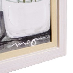 Framed Botanical Natural Wood Color Home Wall Art 12″ x 22″