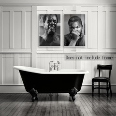 Funny Friday Bathroom Wall Art Canvas Black and White Wall Art Toilet Humor Amus