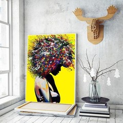 Abstract Wall Art Graffiti Woman Picture Canvas Painting Print Wall Decor Poster
