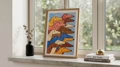 Vintage Dachshund Poster Retro Wiener Dog Art Colorful Modern Wall Decor Print