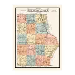 Old Map of Allamakee County, IA 1917 – Vintage Iowa Art