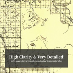 Old Map of King County, WA 1888 – Vintage Washington Art