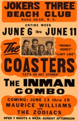 The Coasters – 1966 – Nags Head NC – Concert Poster
