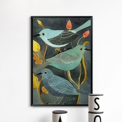 Animals Birds Nightingale Retro Decor Canvas Wall Art Canvas Painting Prints Art