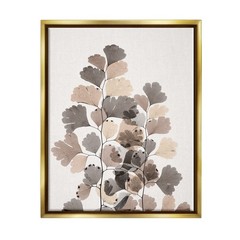 Stupell Industries Ginkgo Leaf Arrangement Wall Décor, Brown Grey, 24×30