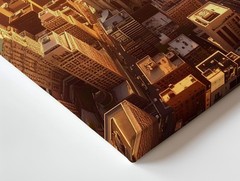 Golden Hour Cityscape Canvas Aerial Modern & Gothic Architecture Art Wall Art