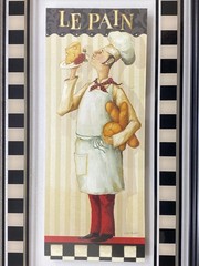 «LE PAIN» Chef’s Masterpiece III Framed Wall Art Picture by Lisa Audit 17″ x 11″
