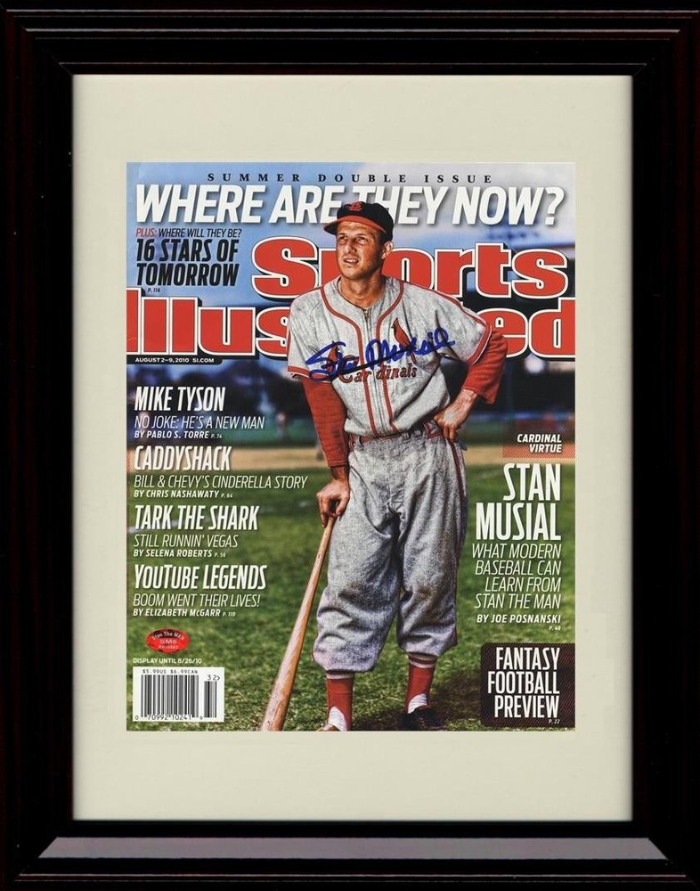 Stan Musial Framed 8×10 Print – St. Louis Cardinals – 8/2/2010 SI