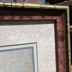 Home Interiors Victorian Lady Art Deco Signed G. Barker Framed Print|Size:16X14″