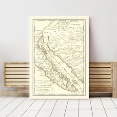 Old Map of California 1777 – Vintage California Art