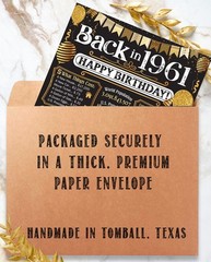 64th Birthday Decorations 1961 Back in 1961 Poster 11×14 Unframed Party Gift