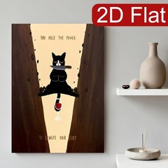 Black Cat «You Hold the Power to Rewrite Your Story» Canvas Wall Art