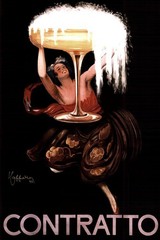 Leonetto Cappiello Contratto Sparkling Wine Art Print Poster 24×36 inch