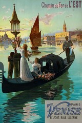 364922 Venice Italy Gondola Ride Train Travel Art Decor Print Poster