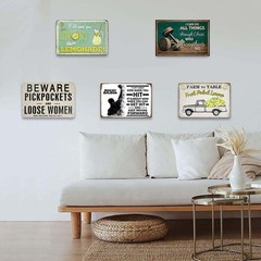 Tin Metal Sign Motivational Workout Gym Fitness Wall Art 8×12