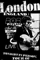 Bob Dylan – Music Poster (London, England – Tour 1966) (Size: 24″ x 36″)