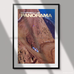 Pikes Peak Hill Climb Porsche Panorama Poster 1996 Race Car Art Wall Decor