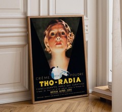 Tho Radia Poster 1930s French Art Deco Vintage Beauty Advertisement Wall Art