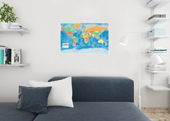 ProMaps Official 2019 World Map Classroom Reference Poster 24×36