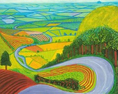 DAVID HOCKNEY Garrowby Hill 24″ x 25″ Poster 2019 Pop Art Multicolor, Green